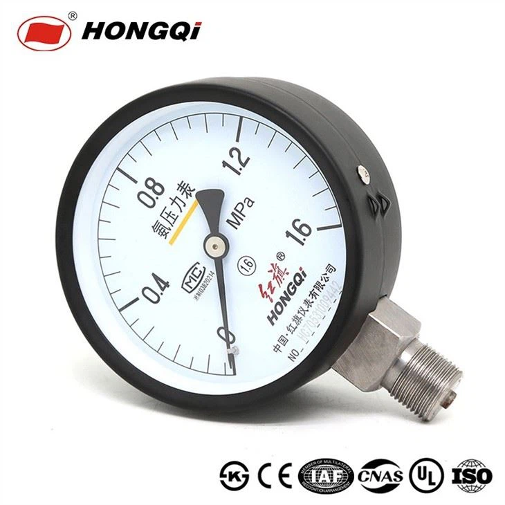 100mm Bourdon Tube Ammonia Pressure Gauge Manometer