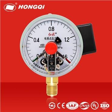 Alarm Pengukur Tekanan Kontak Listrik Manometer 4 Inch